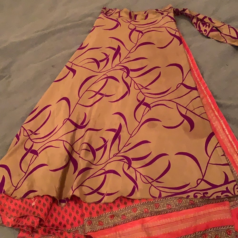 Two Indian wrap skirts